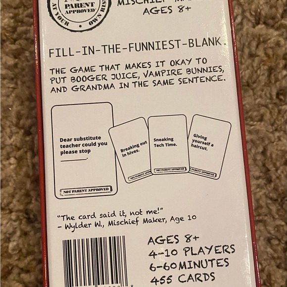 NOT Parent Approved Card Game - Picture 2 of 3